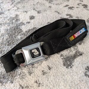 Dale Earnhardt Sr 3 NASCAR Seatbelt Belt Buckle Black Nylon Adjustable Men's